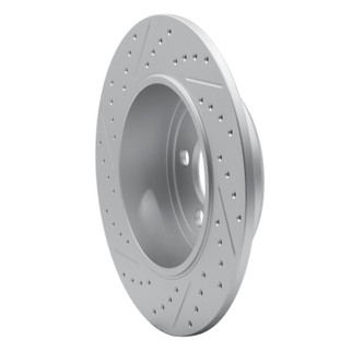 R1 98-01 Audi A6 Quattro Rear Right Drilled & Slotted Geo-Carbon Rotor