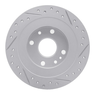 R1 90-03 Ford Escort Rear Left Drilled & Slotted Geo-Carbon Rotor