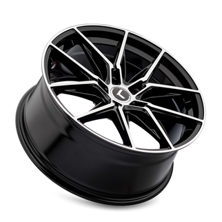 Kraze KR196 Evolve 20x9 / 5x112 BP / 35mm Offset / 66.56mm Hub Gloss Black Machined Wheel