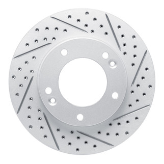 R1 03-06 Kia Sorento Front Right Drilled & Slotted Geo-Carbon Rotor
