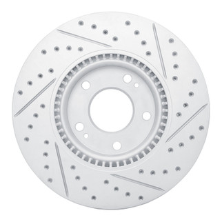 R1 15-19 Kia Soul Ev Front Left Drilled & Slotted Geo-Carbon Rotor