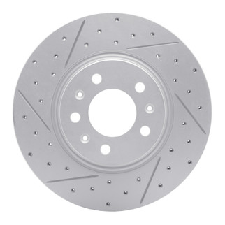 R1 06-10 Pontiac Solstice Front Left Drilled & Slotted Geo-Carbon Rotor