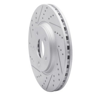 R1 04-12 Chevrolet Malibu Front Left Drilled & Slotted Geo-Carbon Rotor
