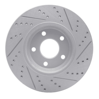 R1 04-12 Chevrolet Malibu Front Left Drilled & Slotted Geo-Carbon Rotor