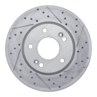 R1 10-13 Kia Soul Front Right Drilled & Slotted Geo-Carbon Rotor
