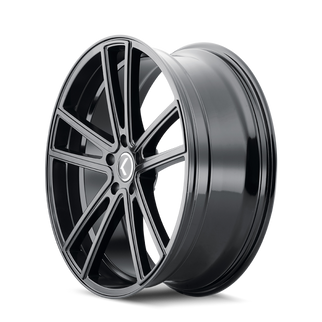 Kraze KR190 Lusso 20x8.5 / 5x115 BP / 38mm Offset / 72.62mm Hub Gloss Black Wheel