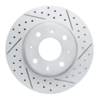 R1 04-09 Kia Spectra Front Right Drilled & Slotted Geo-Carbon Rotor