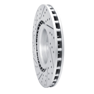 R1 14-19 Fiat 500L Front Right Drilled & Slotted Geo-Carbon Rotor