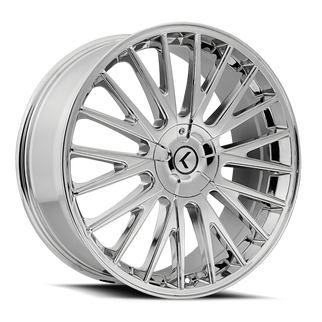 Kraze KR185 Double Down 20x8.5 / 5x108/114.3 BP / 38mm Offset / 73mm Hub Chrome Wheel