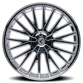 Kraze KR185 Double Down 20x8.5 / 5x108/114.3 BP / 38mm Offset / 73mm Hub Chrome Wheel