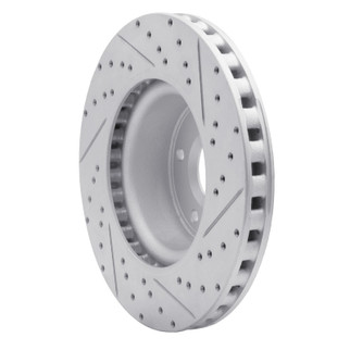 R1 05-06 Pontiac GTO Front Left Drilled & Slotted Geo-Carbon Rotor