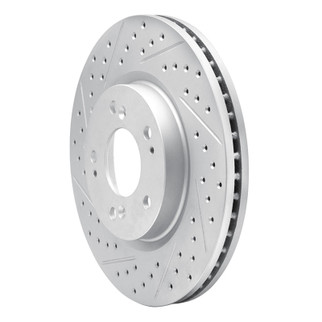 R1 04-12 Mitsubishi Galant Front Left Drilled & Slotted Geo-Carbon Rotor