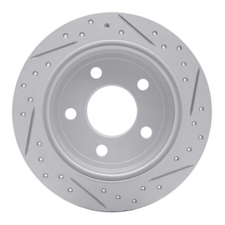 R1 97-05 Buick Regal Rear Left Drilled & Slotted Geo-Carbon Rotor