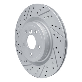 R1 16-24 Jaguar Xe Rear Left Drilled & Slotted Geo-Carbon Rotor