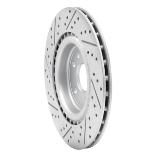 R1 17-20 Jaguar I-Pace Rear Right Drilled & Slotted Geo-Carbon Rotor