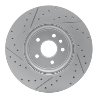 R1 17-20 Jaguar Xf Front Right Drilled & Slotted Geo-Carbon Rotor