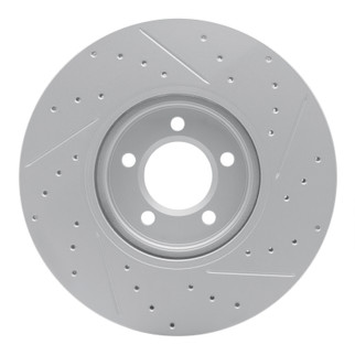 R1 03-05 Jaguar S-Type Front Right Drilled & Slotted Geo-Carbon Rotor