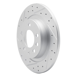 R1 06-10 Pontiac Solstice Rear Left Drilled & Slotted Geo-Carbon Rotor