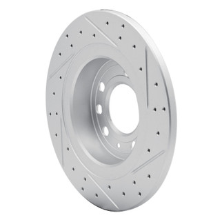 R1 06-10 Pontiac Solstice Rear Left Drilled & Slotted Geo-Carbon Rotor