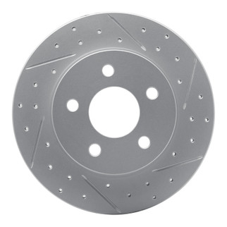 R1 04-12 Chevrolet Cobalt Rear Right Drilled & Slotted Geo-Carbon Rotor