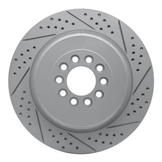 R1 03-05 Jaguar Xjr Front Right Drilled & Slotted Geo-Carbon Rotor