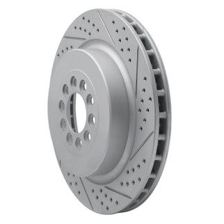 R1 03-05 Jaguar Xjr Front Right Drilled & Slotted Geo-Carbon Rotor