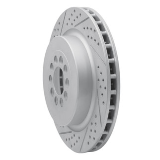 R1 03-05 Jaguar Super V8 Front Left Drilled & Slotted Geo-Carbon Rotor
