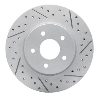 R1 19-25 Infiniti Qx55 Rear Right Drilled & Slotted Geo-Carbon Rotor