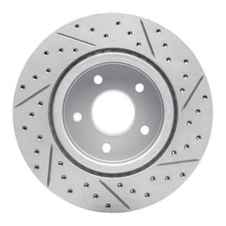 R1 19-25 Infiniti Qx50 Rear Left Drilled & Slotted Geo-Carbon Rotor