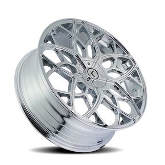 Kraze KR184 Ricochet 22x8.5 / 5x115/120 BP / 38mm Offset / 74.1mm Hub Chrome Wheel