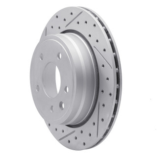 R1 95-06 Jaguar Xk8 Rear Left Drilled & Slotted Geo-Carbon Rotor