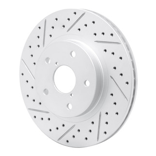 R1 19-24 Subaru Forester Front Left Drilled & Slotted Geo-Carbon Rotor