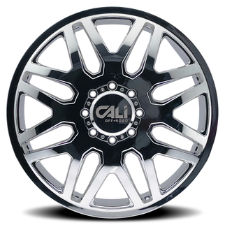 Cali Off-Road 9115D Invader Dually 22x8.25 / 8x200 BP / 115mm Offset / 142mm Hub Chrome Wheel