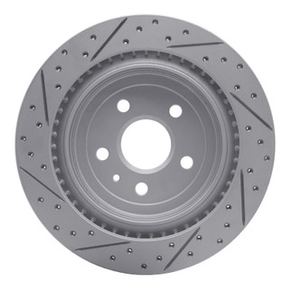 R1 08-14 Cadillac Cts Rear Right Drilled & Slotted Geo-Carbon Rotor
