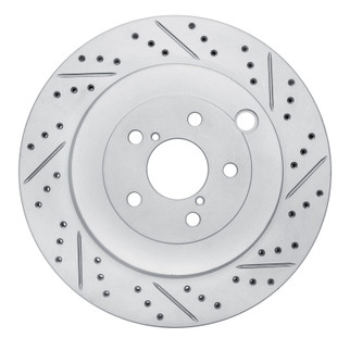 R1 17-25 Subaru Brz Rear Right Drilled & Slotted Geo-Carbon Rotor