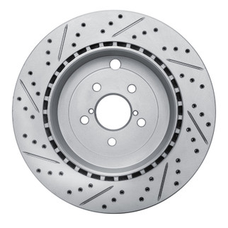 R1 17-25 Subaru Brz Rear Right Drilled & Slotted Geo-Carbon Rotor