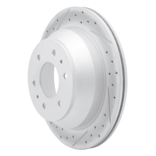 R1 02-09 Buick Rainier Rear Left Drilled & Slotted Geo-Carbon Rotor