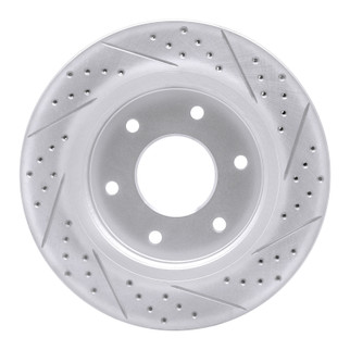 R1 05-07 Infiniti Qx56 Front Left Drilled & Slotted Geo-Carbon Rotor