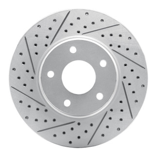 R1 02-17 Infiniti Q45 Front Left Drilled & Slotted Geo-Carbon Rotor
