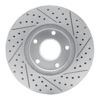 R1 02-17 Infiniti Q45 Front Left Drilled & Slotted Geo-Carbon Rotor