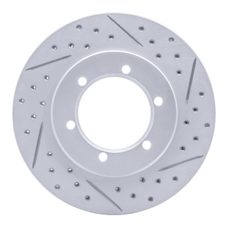 R1 98-15 Nissan Frontier Front Right Drilled & Slotted Geo-Carbon Rotor