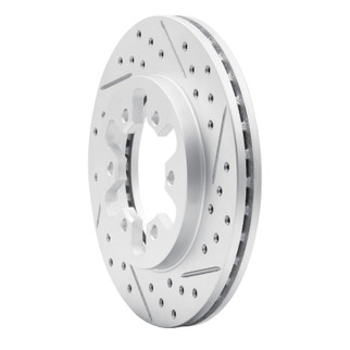 R1 85-97 Nissan D21 Hardbody Pickup Rwd (4 Cyl Excl HD) Front Right Drill & Slot Geoperf Rotor