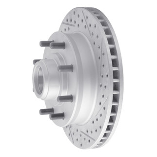 R1 92-02 Chevrolet Suburban 1500 Front Right Drilled & Slotted Geo-Carbon Rotor