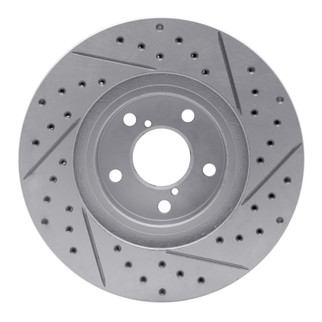 R1 90-16 Saab 9-2X Front Right Drilled & Slotted Geo-Carbon Rotor