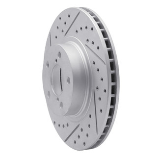 R1 90-16 Saab 9-2X Front Left Drilled & Slotted Geo-Carbon Rotor