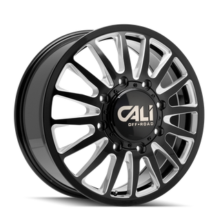 Cali Off-Road 9110D Summit Dually 22x8.25 / 8x200 BP / 115mm Offset / 142mm Hub Gls Blk Mill Wheel