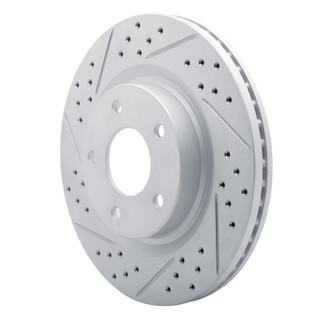 R1 07-13 Nissan Altima Front Left Drilled & Slotted Geo-Carbon Rotor