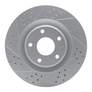 R1 05-13 Cadillac Xlr Front Left Drilled & Slotted Geo-Carbon Rotor