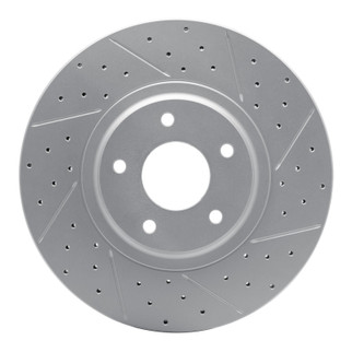 R1 03-05 Nissan Murano Front Right Drilled & Slotted Geo-Carbon Rotor
