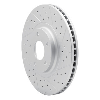 R1 03-05 Nissan Murano Front Right Drilled & Slotted Geo-Carbon Rotor